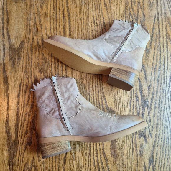 NIB BED STU ROAN Diabolical Leather Ankle Bootie Bone Size 7.5 - Picture 10 of 16